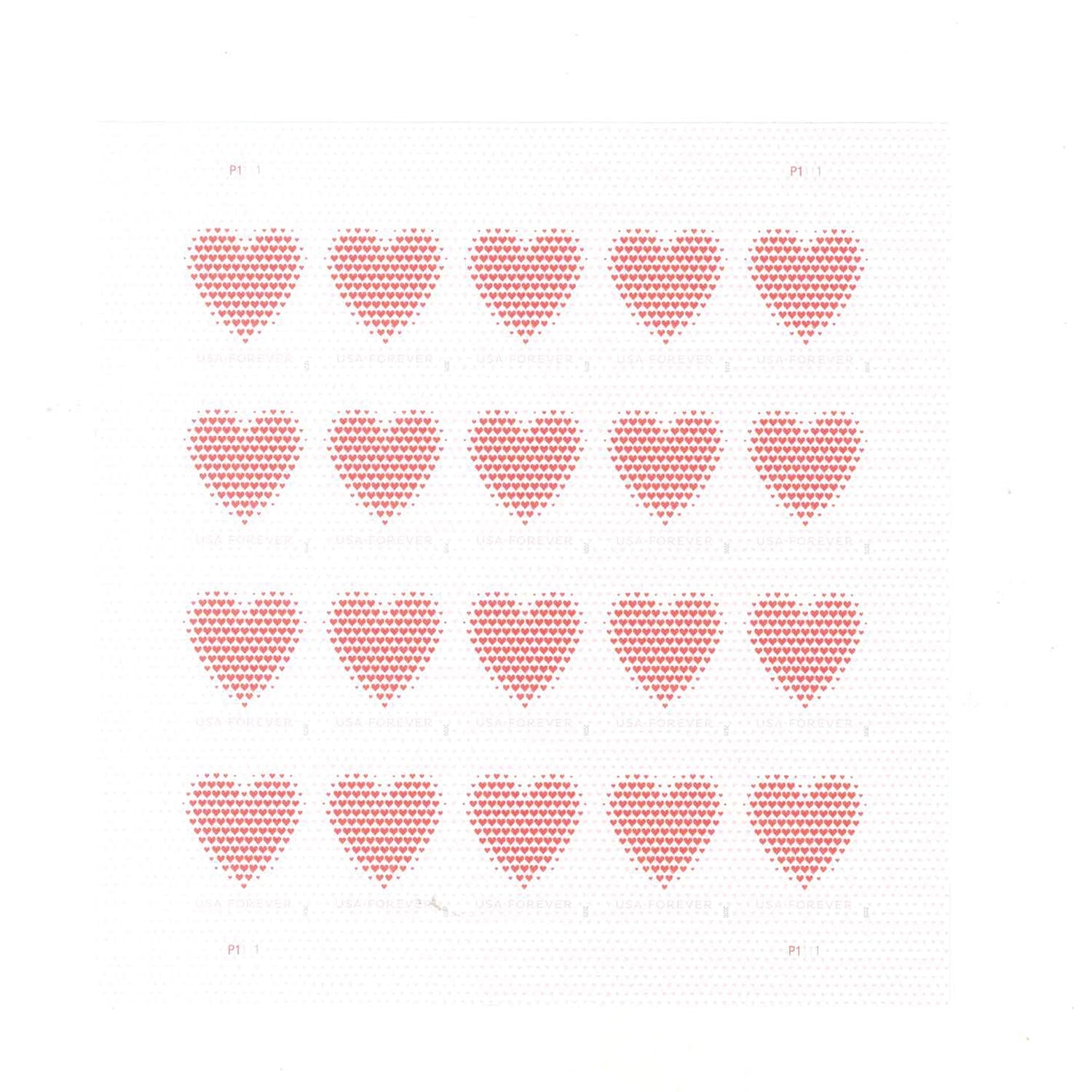 Made of Hearts Forever First Class Postage Stamps image 1