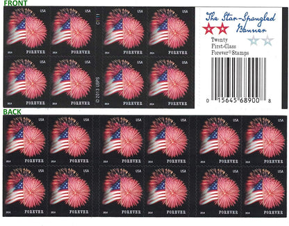 USPS Star-Spangled Banner Fireworks Forever Postage Stamps image 0
