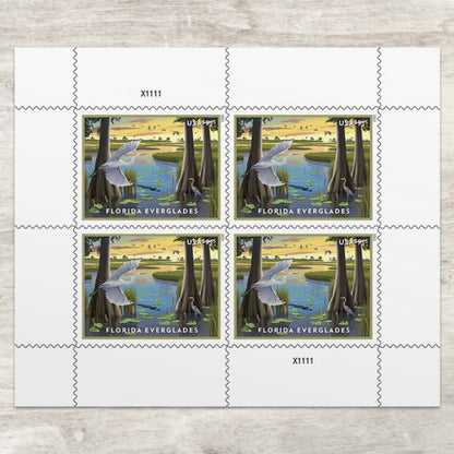 USPS 2023 Current Face Value Florida Everglades Priority Mail Postage Stamps image 0