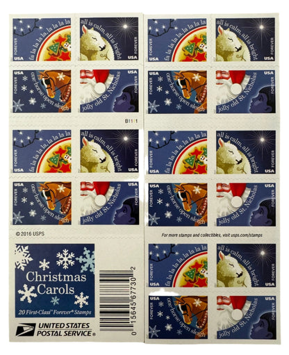 Christmas Carols Forever First Class Postage Stamps image 1