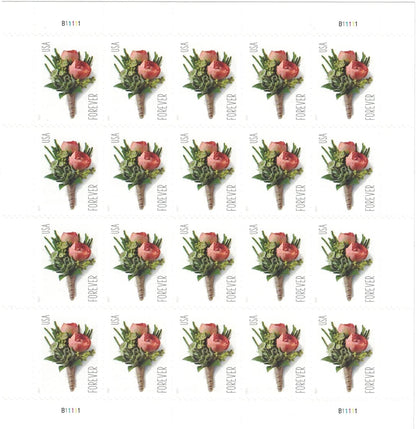 USPS Celebration Boutonniere Forever Postage Stamps image 0