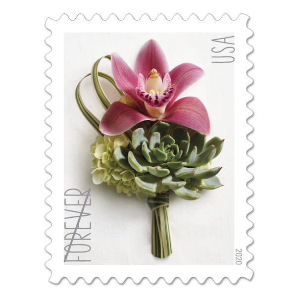 Contemporary Boutonniere Forever First Class Postage Stamps image 1