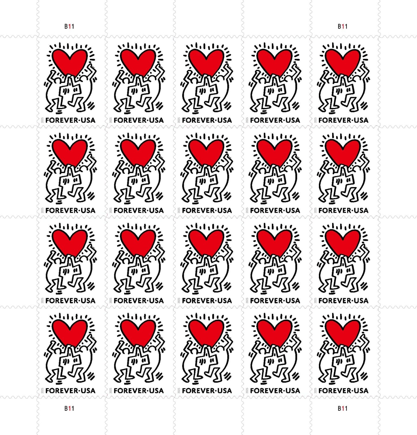 2025 Love Forever First Class Postage Stamps image 0