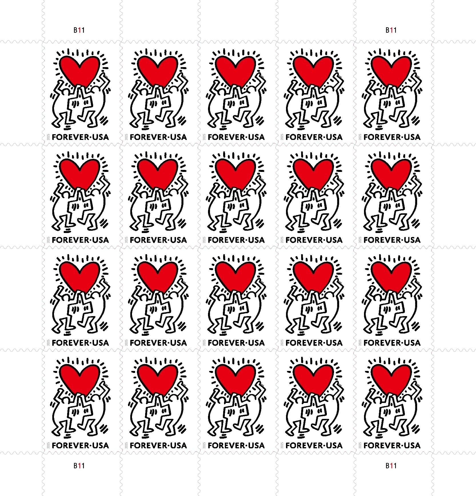 2025 Love Forever First Class Postage Stamps image 0