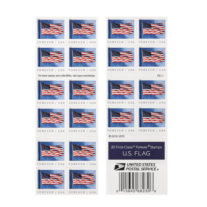 2019 US Flags in Rolls / Booklets Forever First Class Postage Stamps image 2