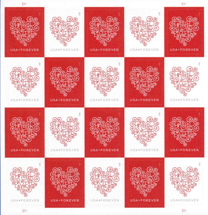 Red White Forever First Class Postage Stamps image 0