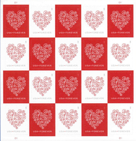 Red White Forever First Class Postage Stamps image 0